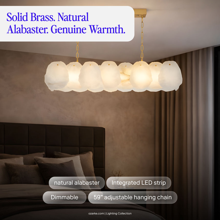 Lunette Alabaster Pendant