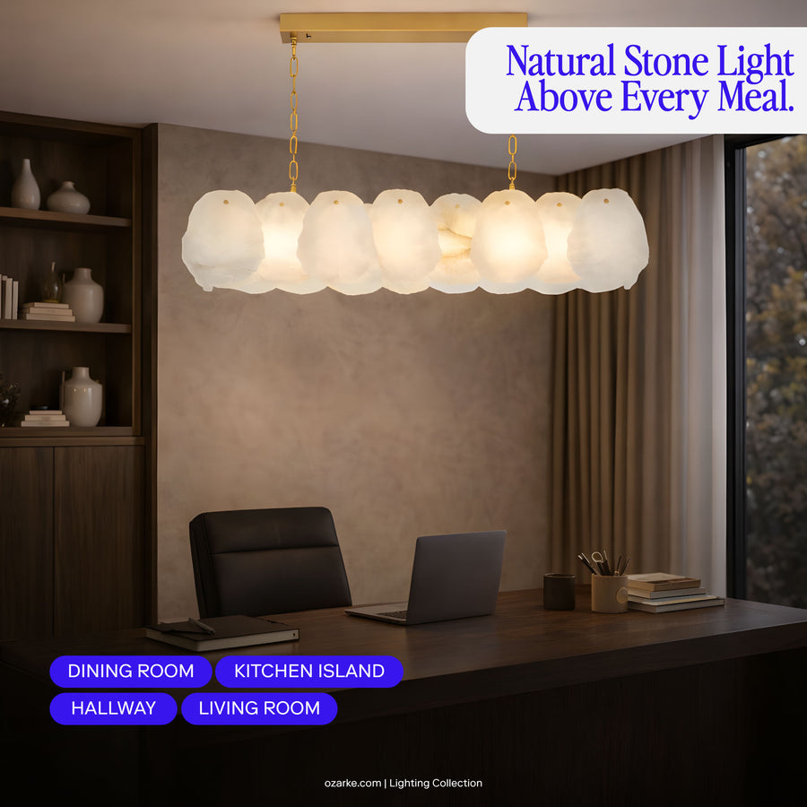 Lunette Alabaster Pendant