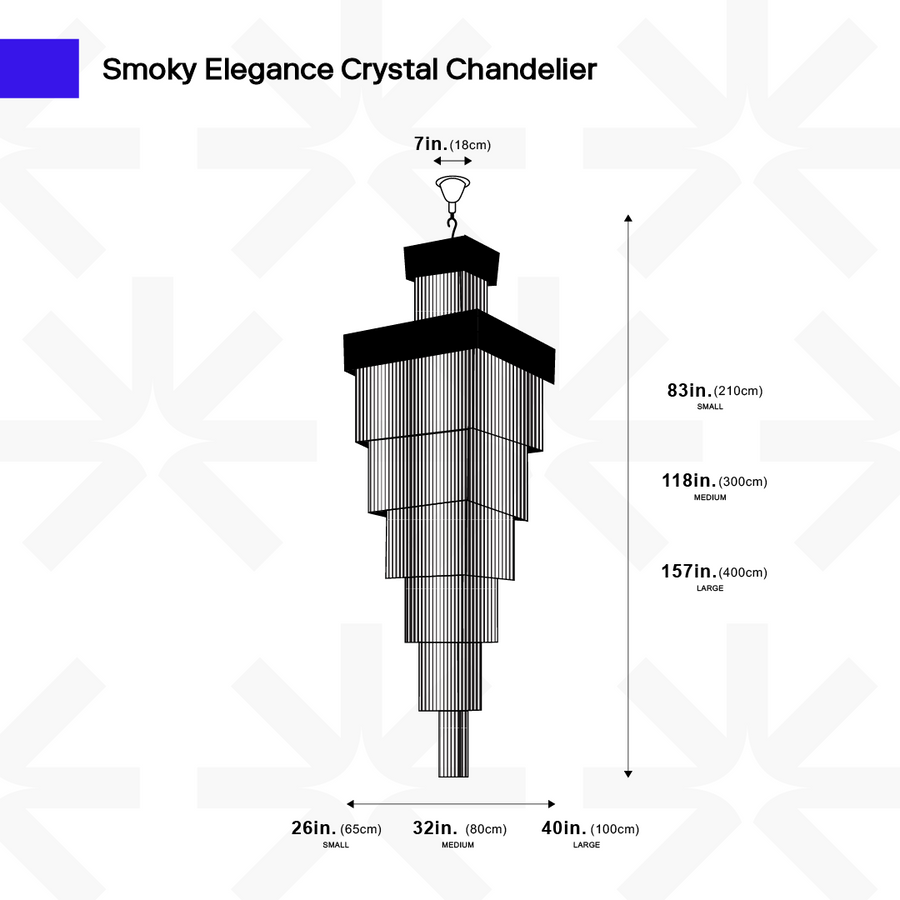 Luxurious Smoky Chandelier