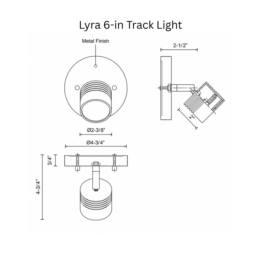 Lyra 6-in Track Light