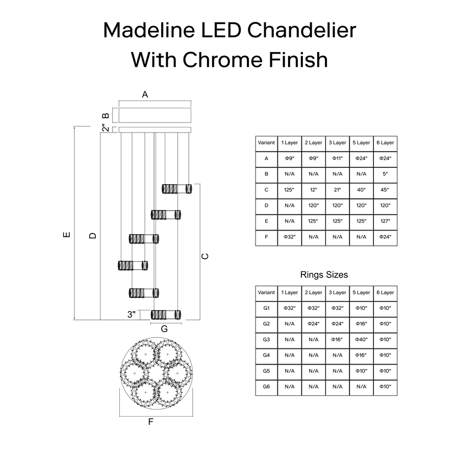 Madeline LED Chandelier