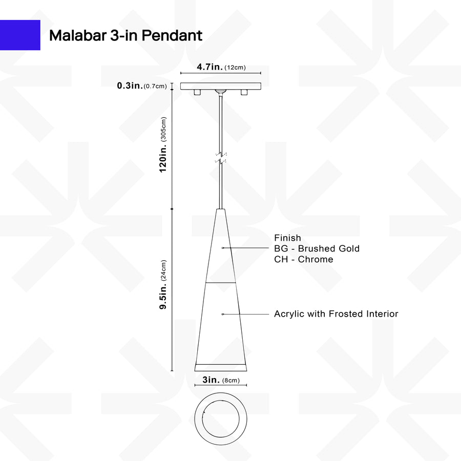 Malabar 3-in Pendant