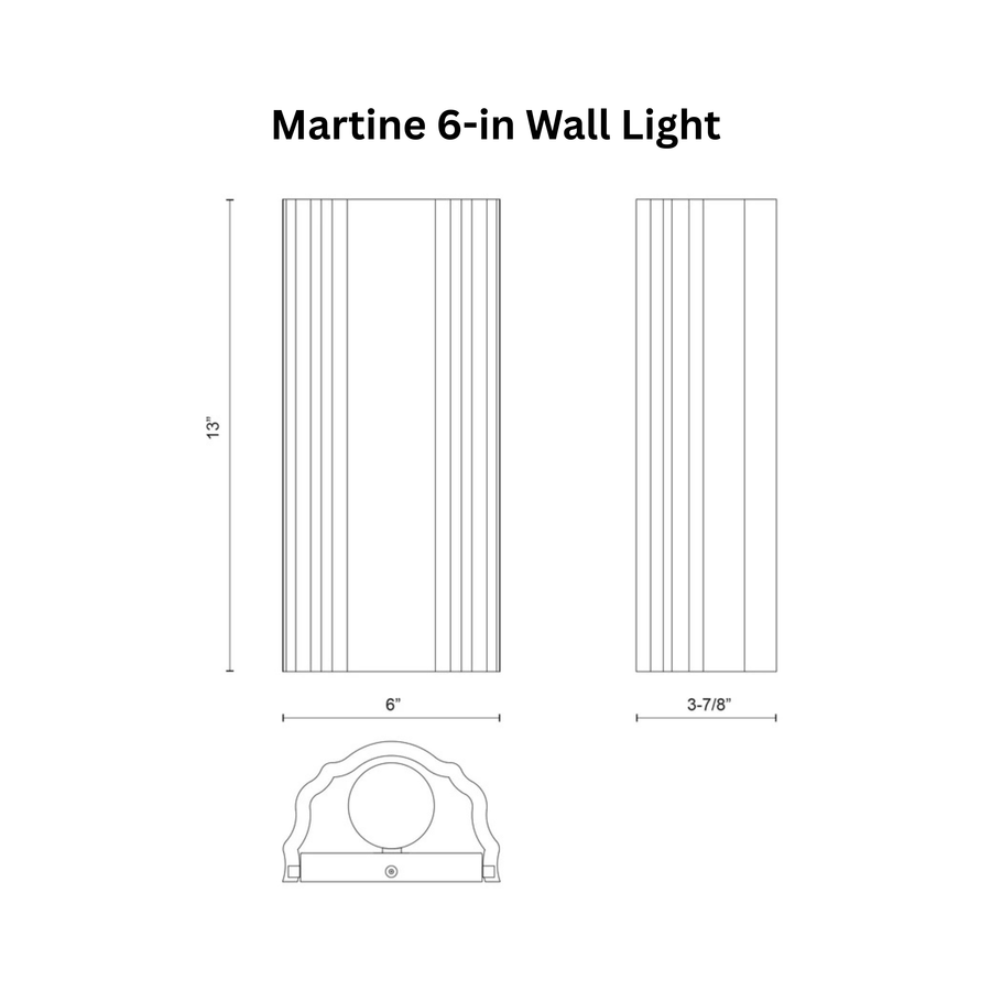 Martine 6-in Wall Light