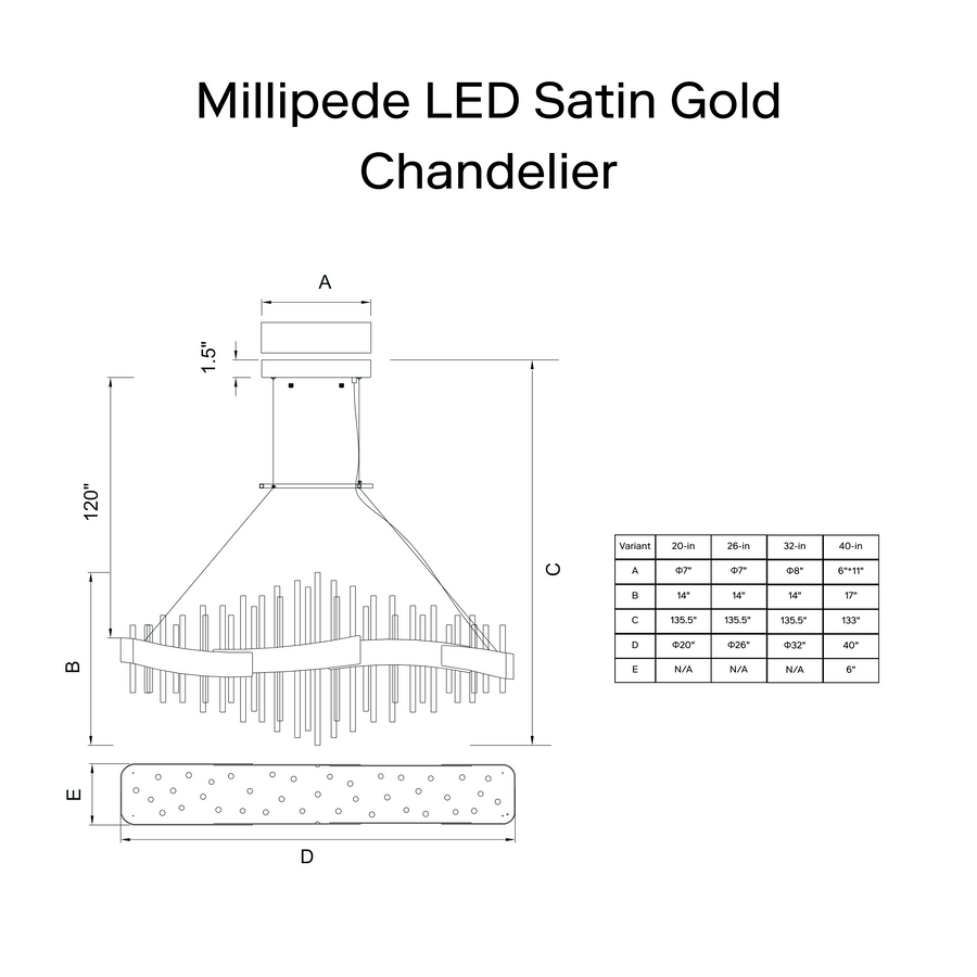 Millipede LED Chandelier
