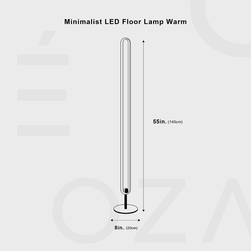 Minimalist LED Floor Lamp Warm