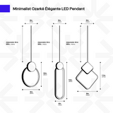 Minimalist Ozarké élégante LED Pendant