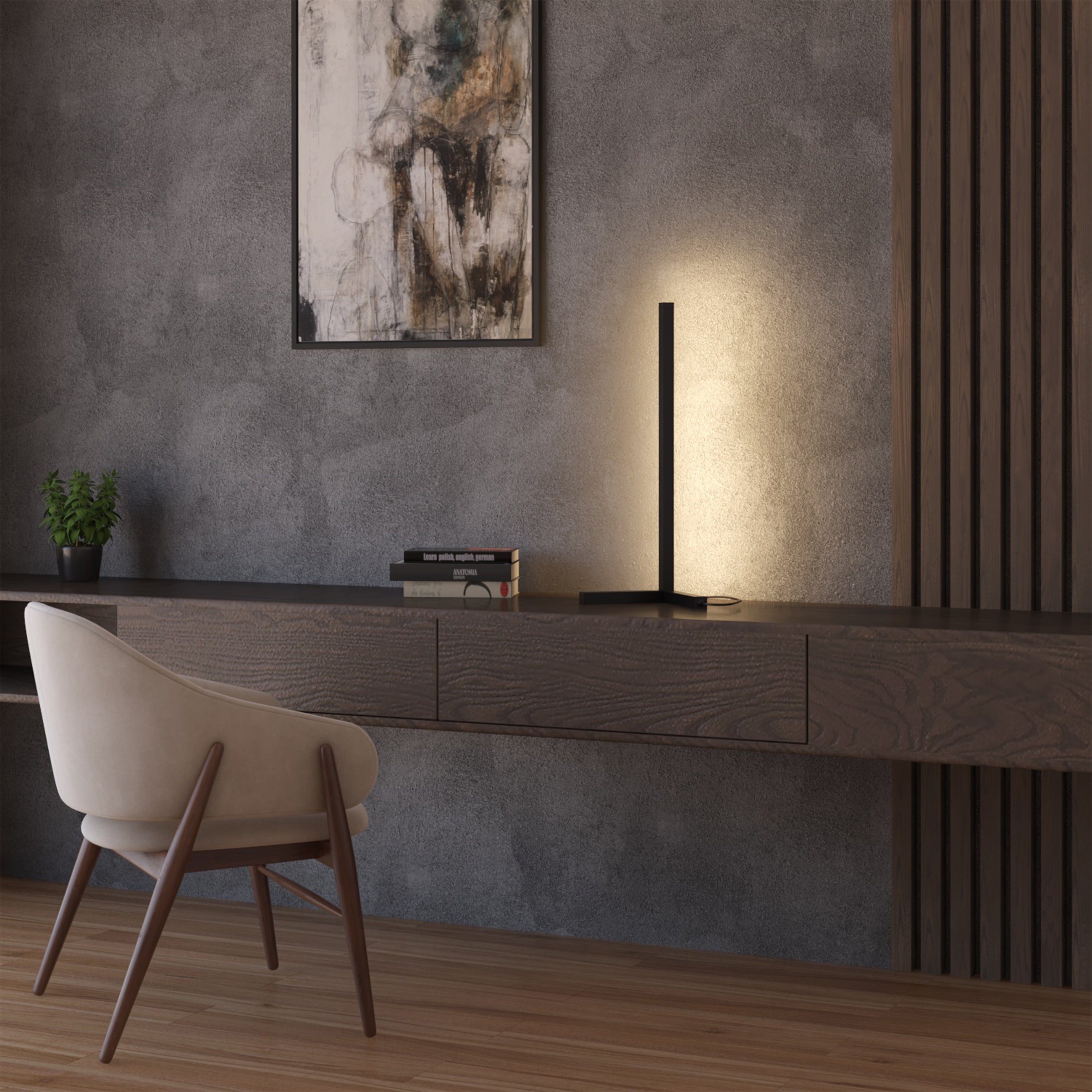 Simple Table Light Minimalist LED Table Lamp – Dimmable Warm Light with Remote | Ozarke