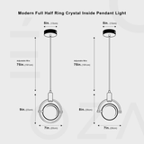 Modern Ring Crystal LED Pendant Light
