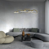 Lustre de cercle ovale LED de luxe moderne 