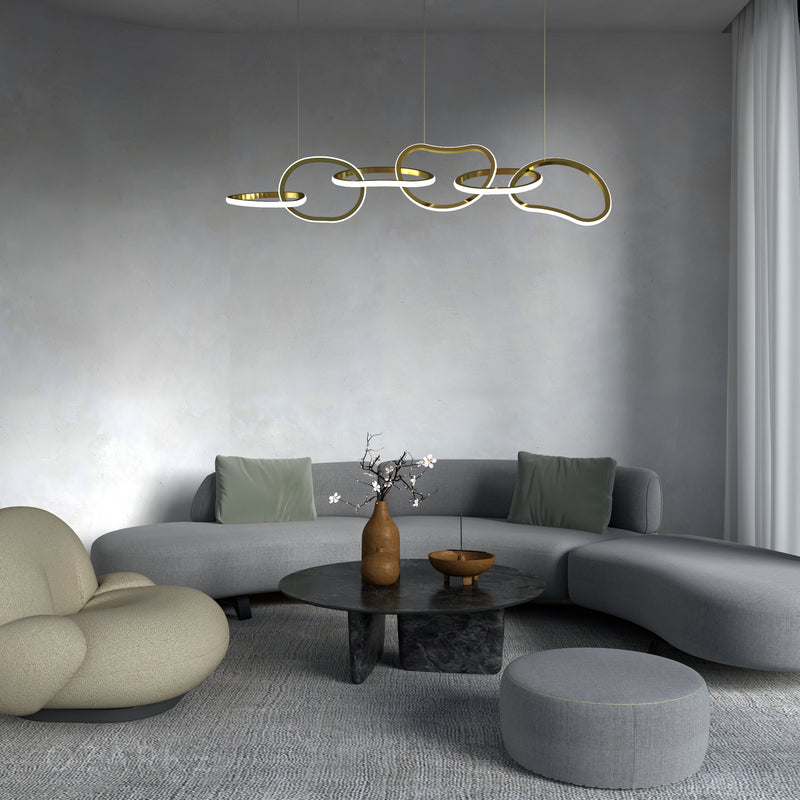 Modern luxury LED Oval Circle Chandelier