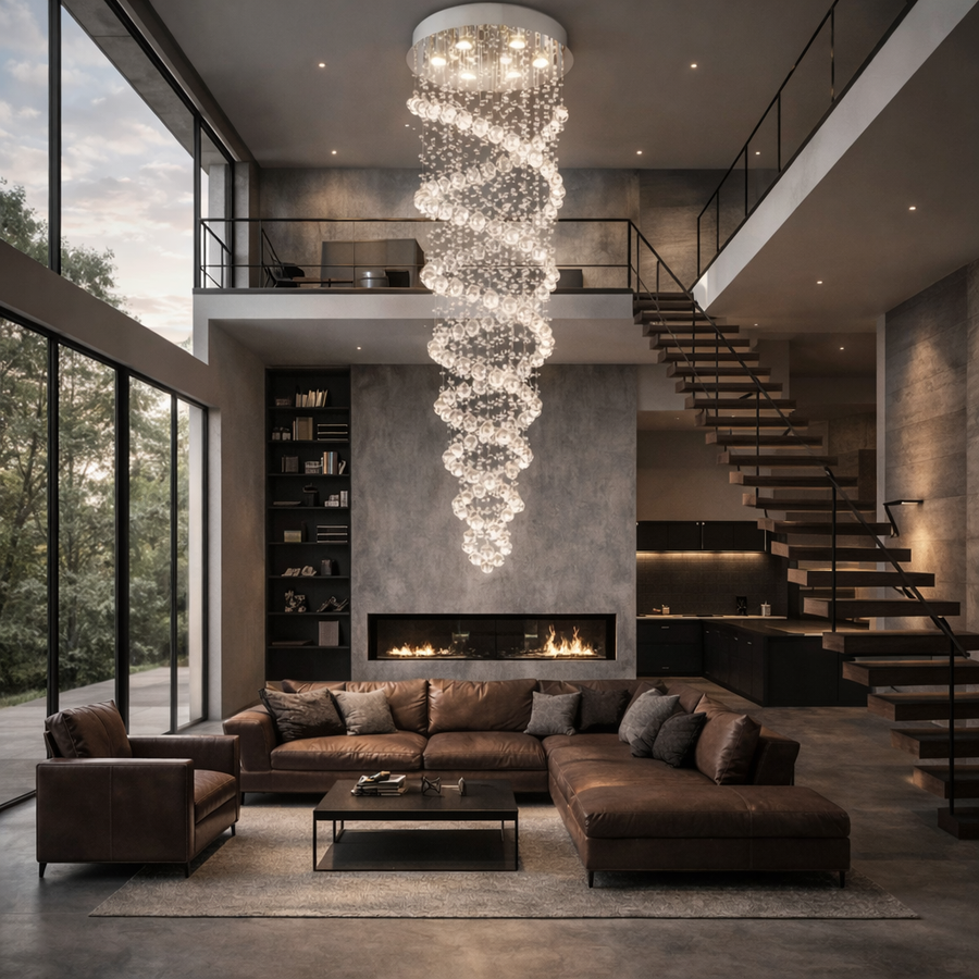 Double Spiral Light Chandelier