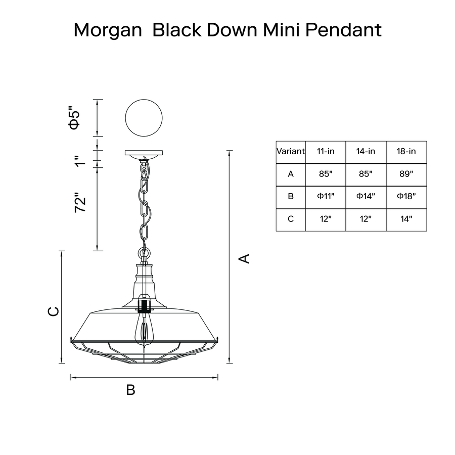 Morgan Down Pendant