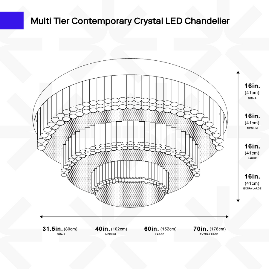 Multi Tier Crystal Chandelier