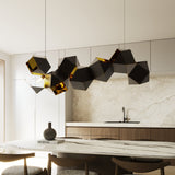 Nordic Modern Luxury Black Wrought Iron Chandeliers Retro Pendants