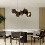 Nordic Modern Luxury Black Wrought Iron Chandeliers Retro Pendants