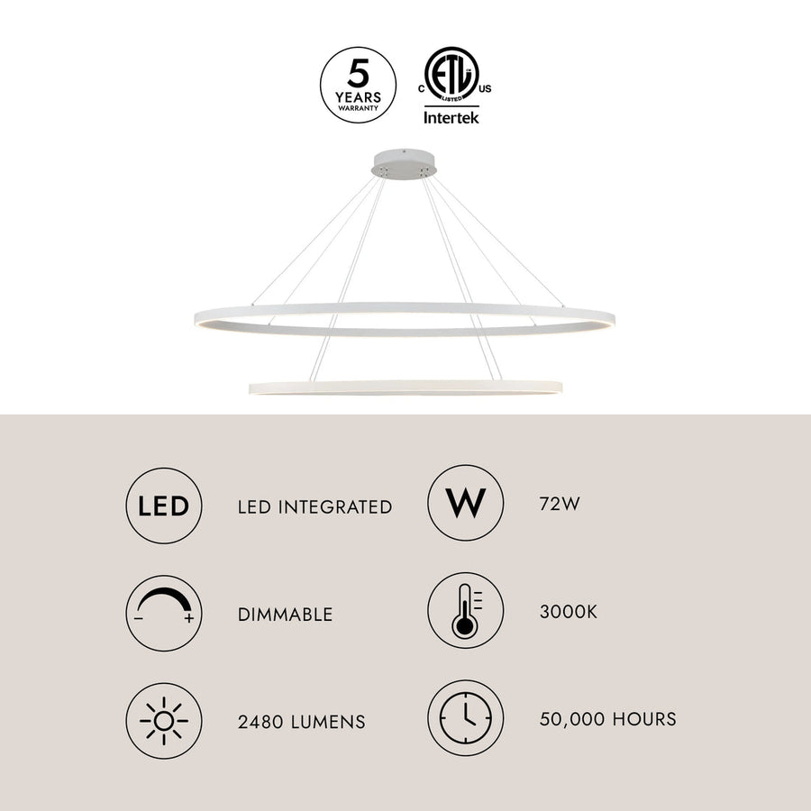 Ovale 2 Layer Chandelier