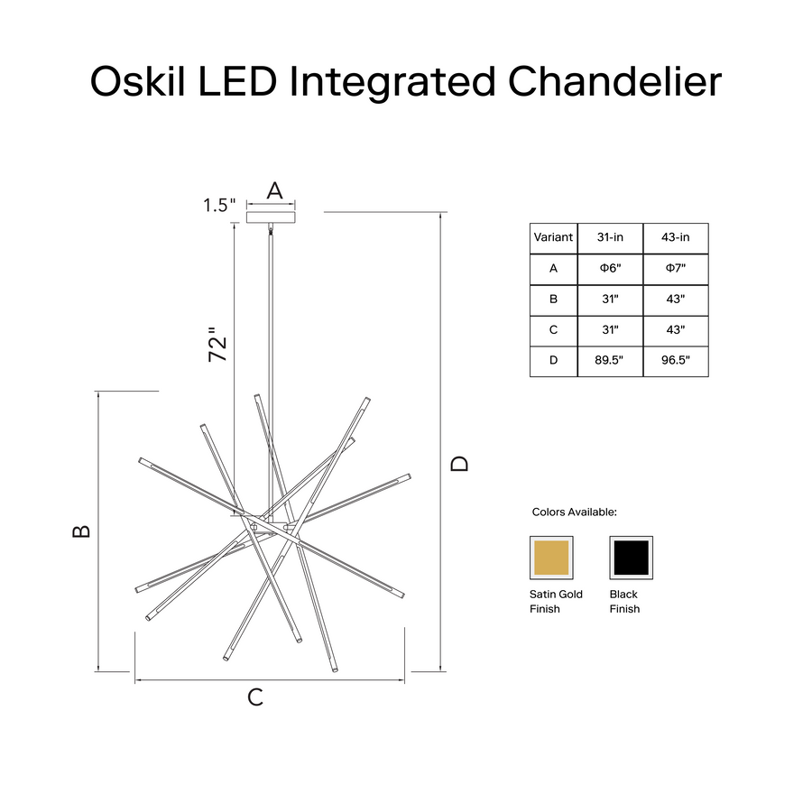 Oskil LED Chandelier