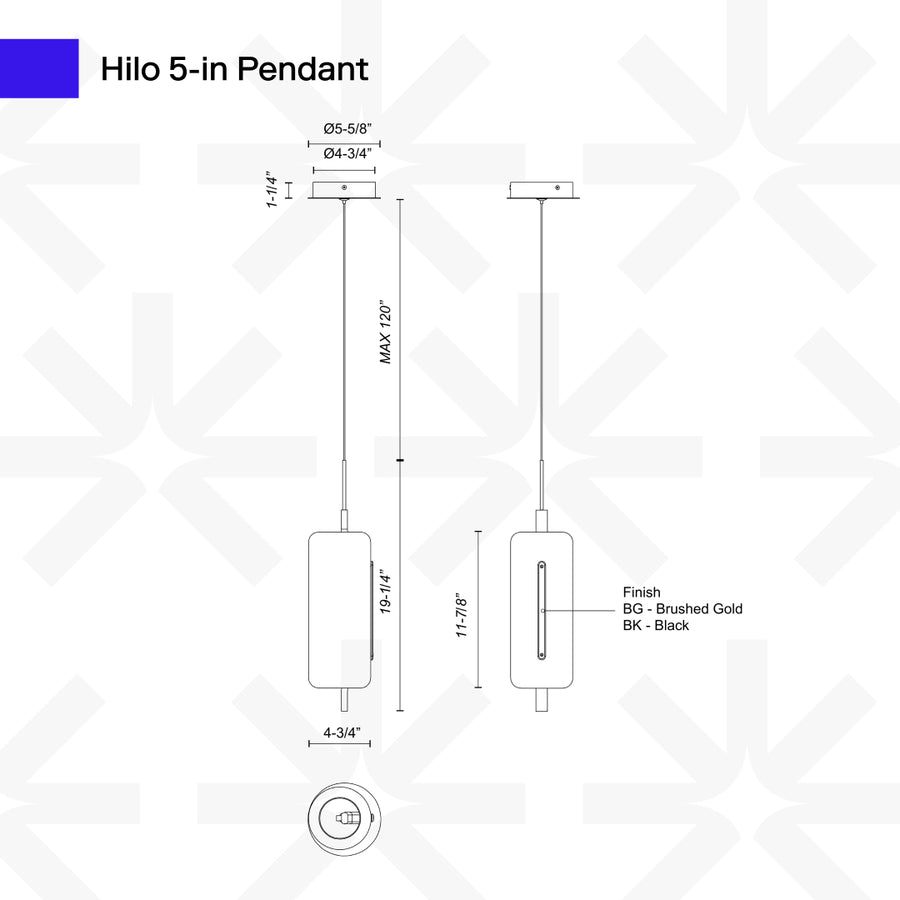 Hilo 5-in Pendant