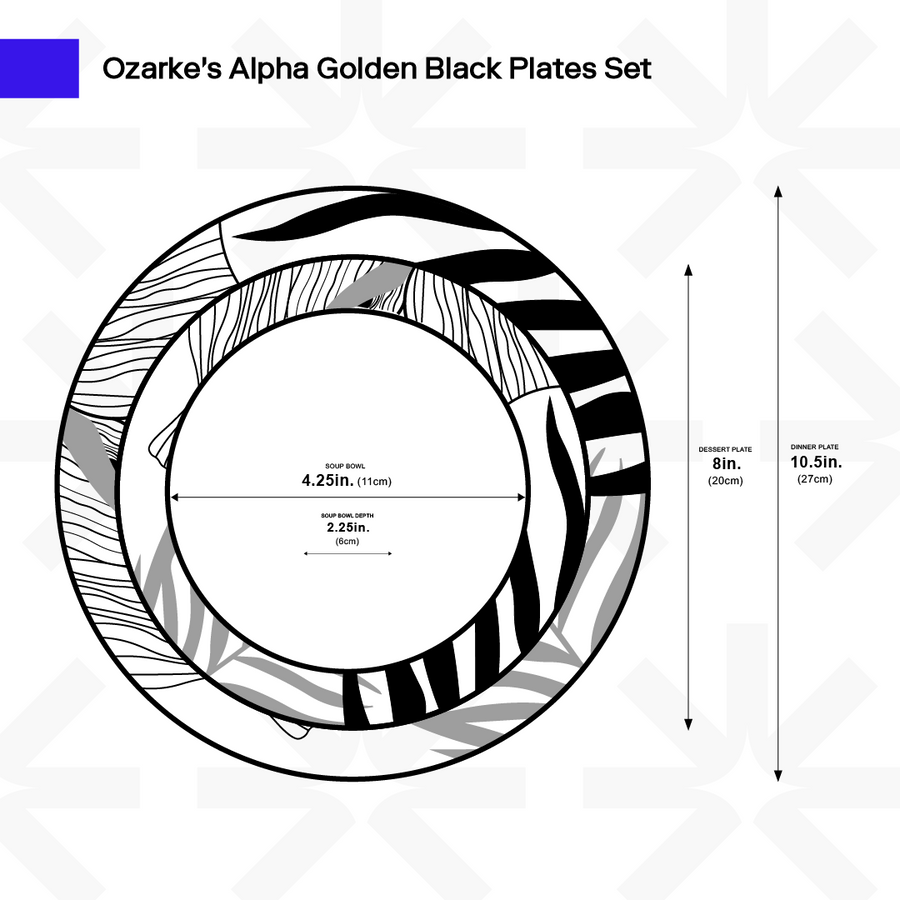 Alpha Golden Plates Set
