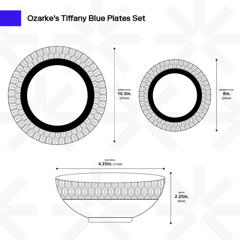 Tiffany Blue Plates Set