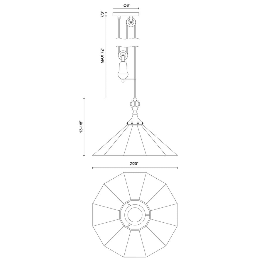 Ellen 20-in Pendant