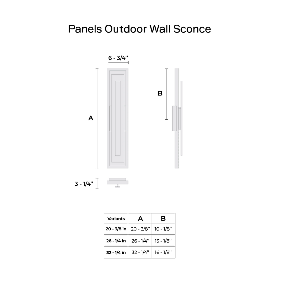 Panels Outdoor Wall Sconce