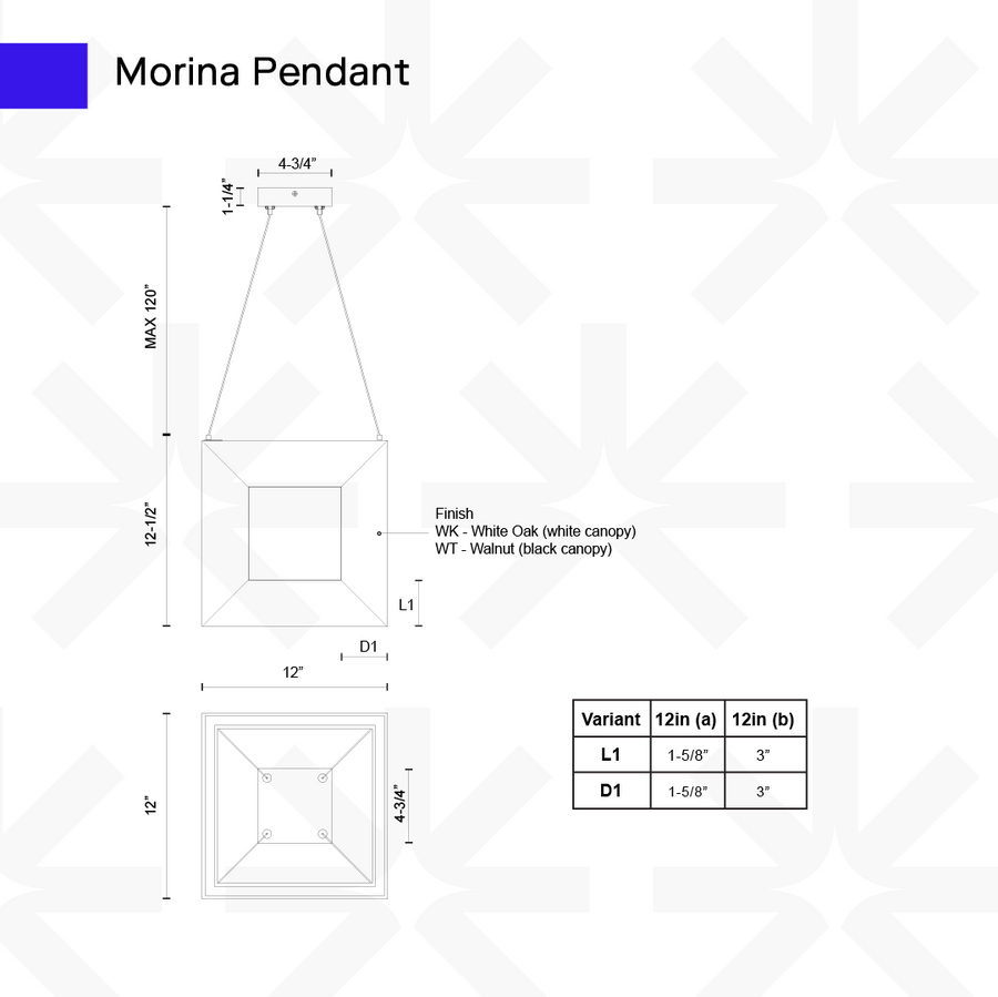 Morina 12-in Pendant