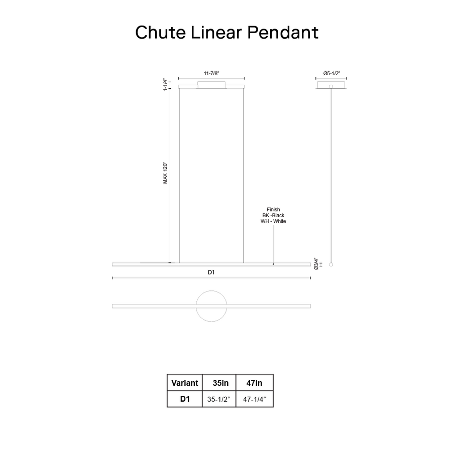 Chute Linear Pendant