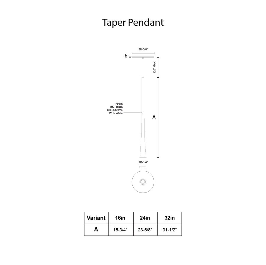 Taper Pendant