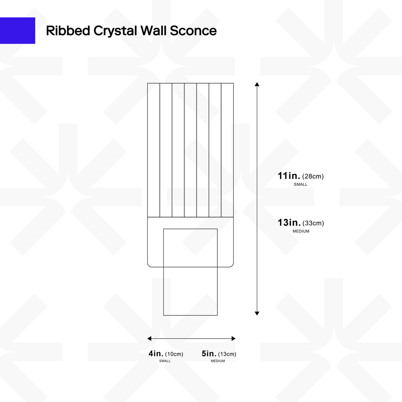 Ribbed Crystal Wall Sconce