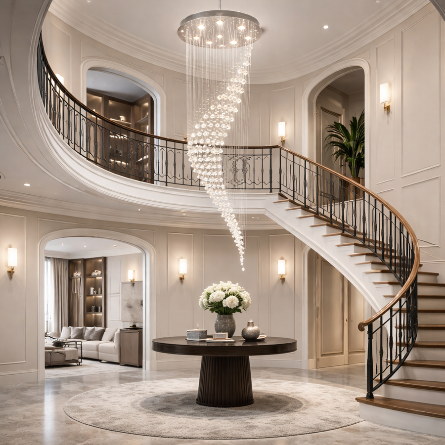Ribbon Chrome Chandelier