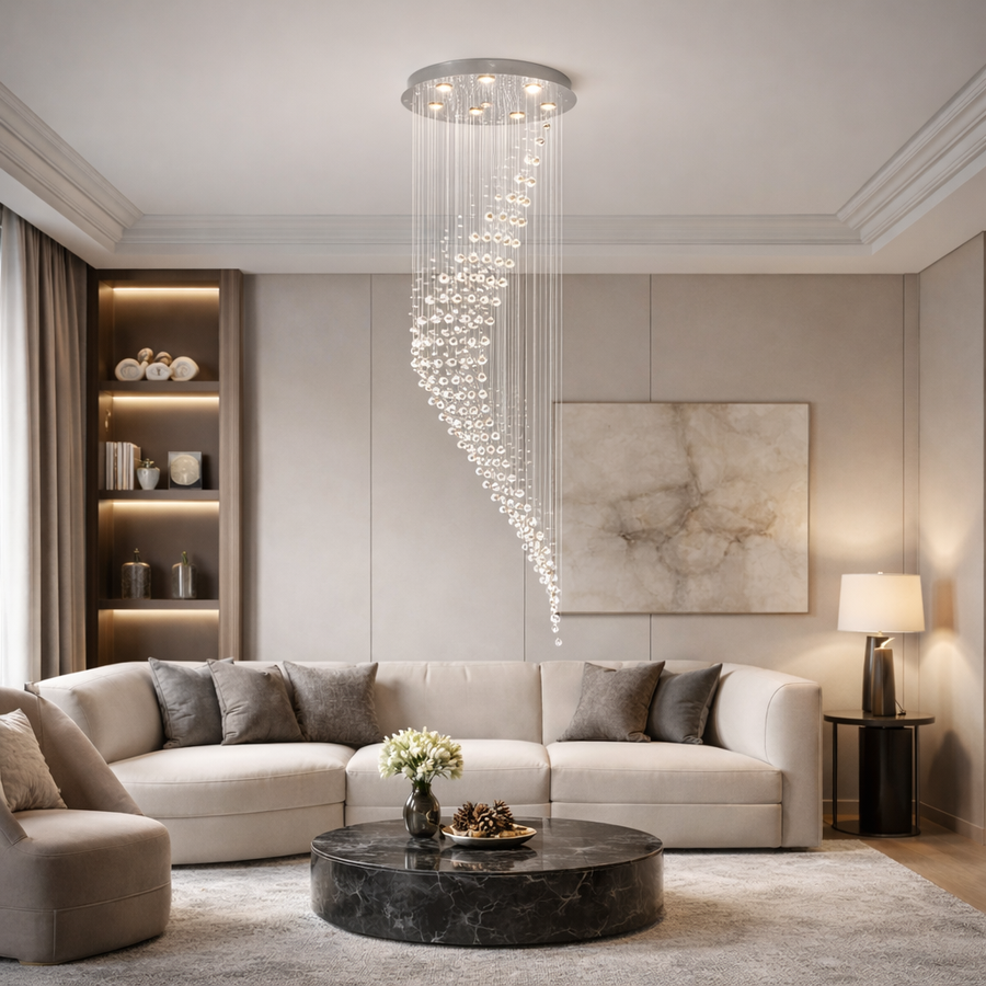 Ribbon Chrome Chandelier