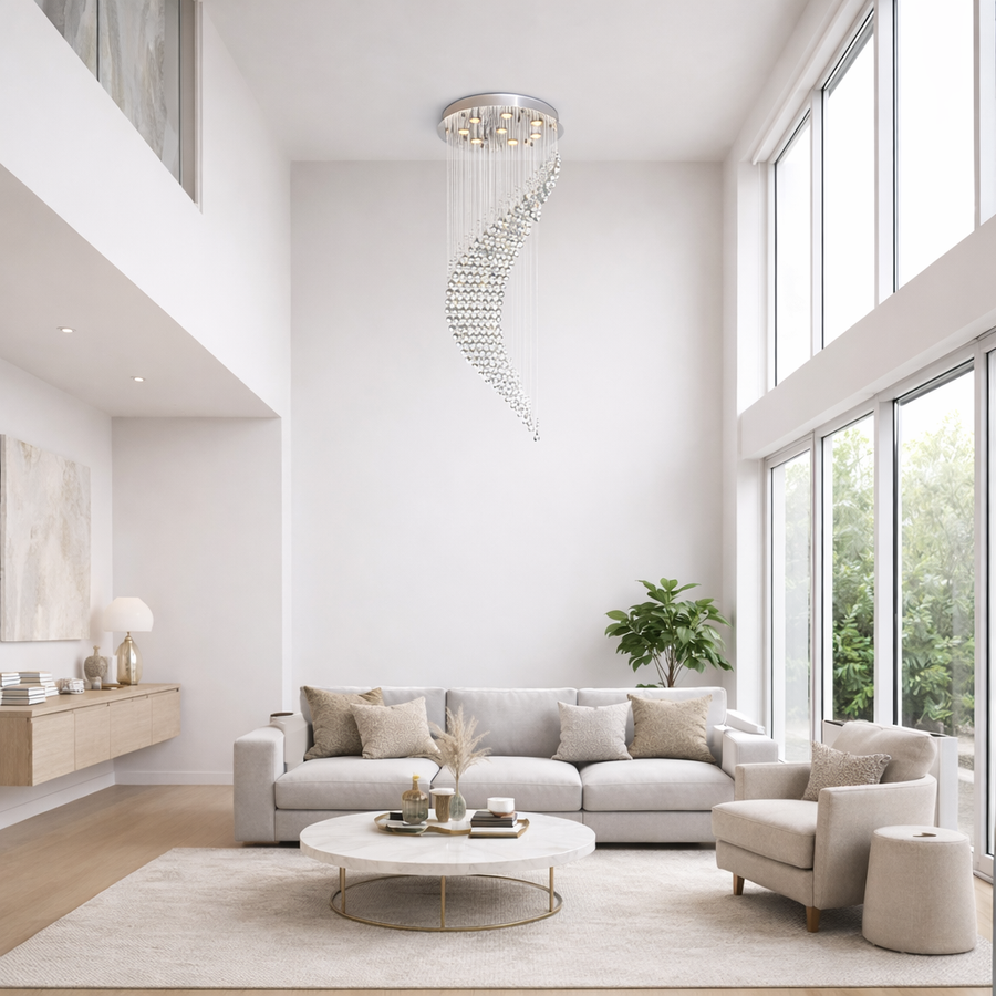Ribbon Chrome Chandelier