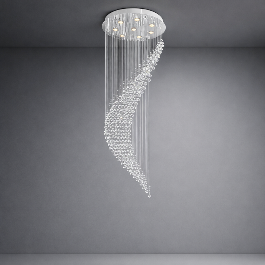 Ribbon Chrome Chandelier