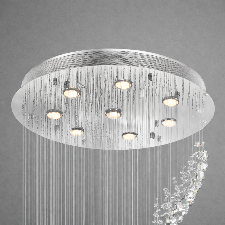 Ribbon Chrome Chandelier