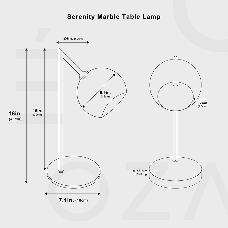 Serenity Marble Table Lamp