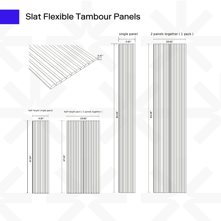 Slat Flexible Tambour Panels