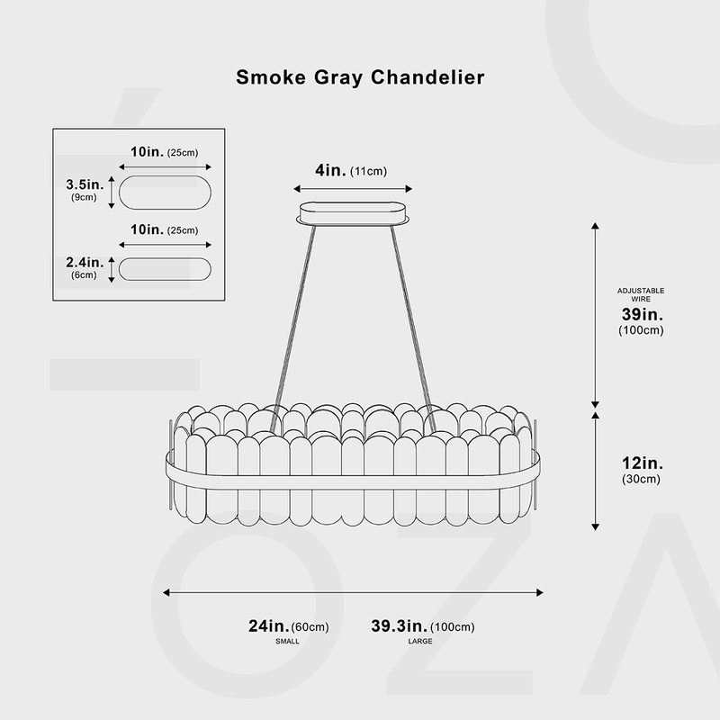 Smoke Gray Chandelier
