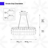 Smoke Gray Chandelier