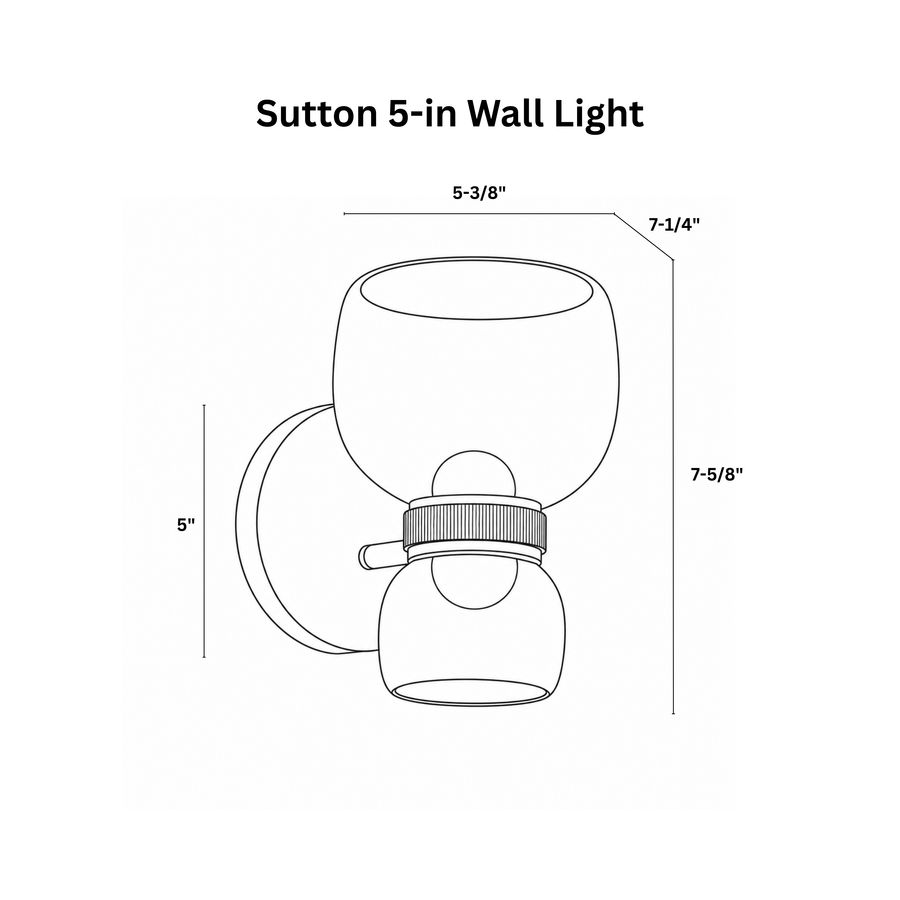Sutton 5-in Wall Light
