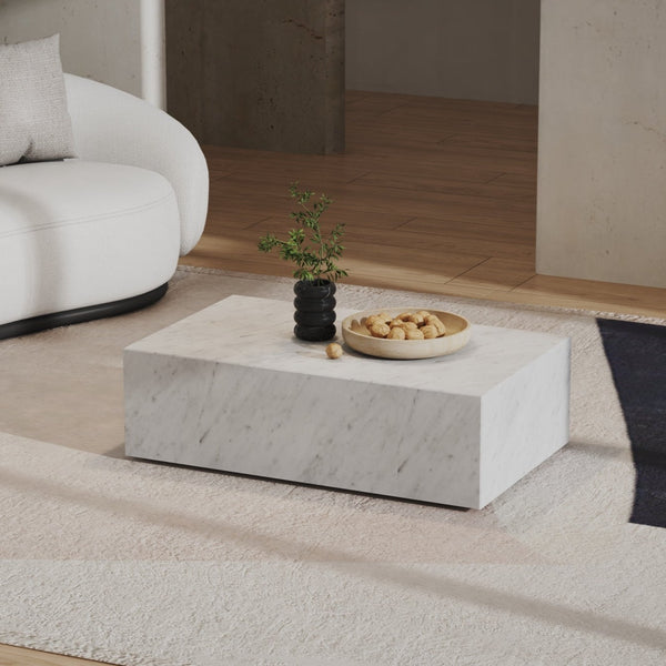 Italian Carrara White Coffee Table Ozarke