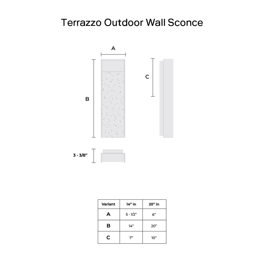 Terrazzo Outdoor Wall Sconce