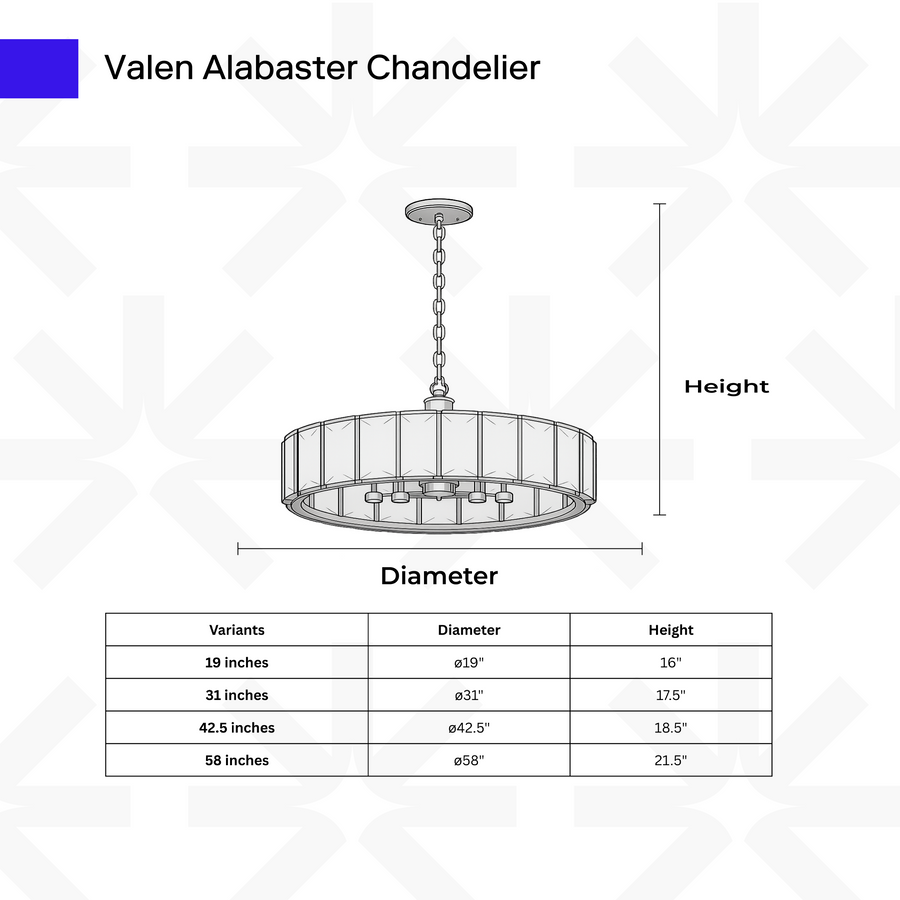 Valen Alabaster Chandelier