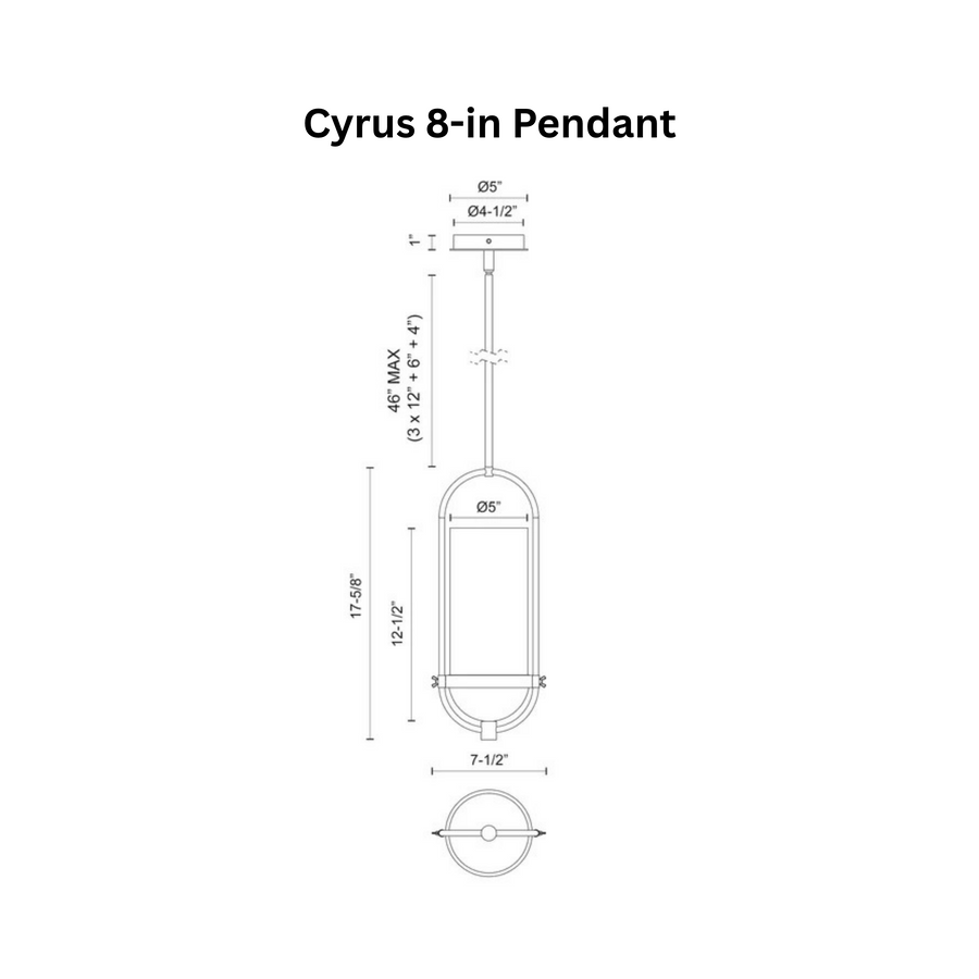 Cyrus 8-in Pendant