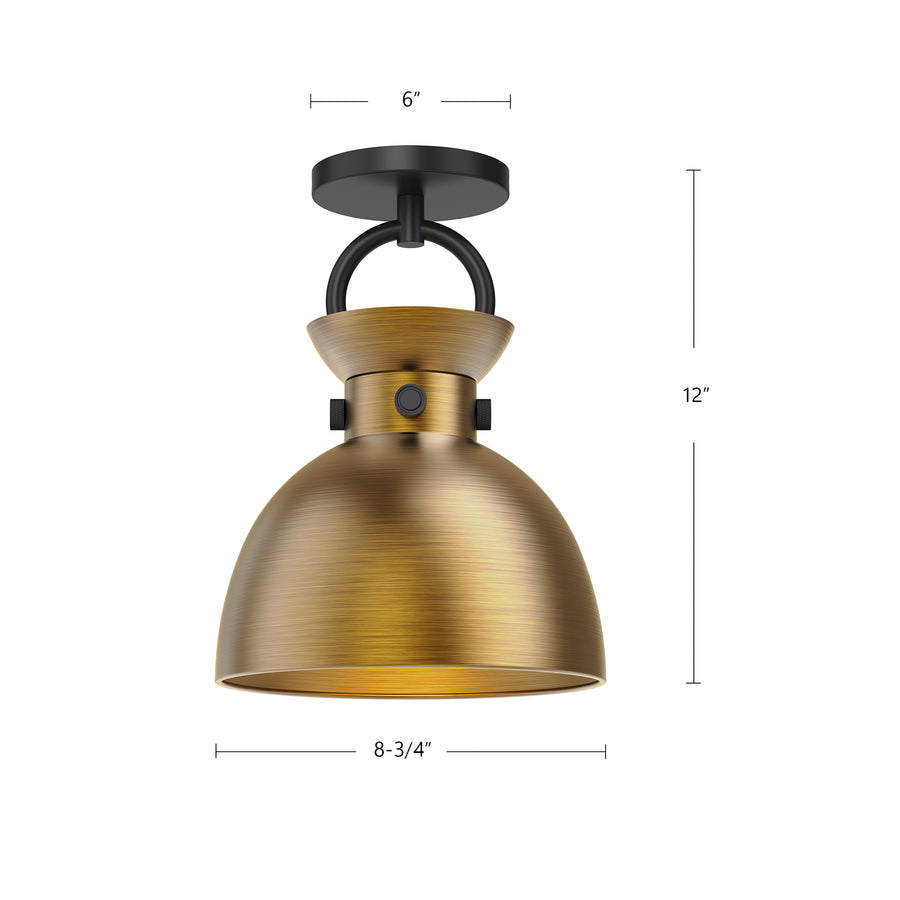 Waldo 9-in Flush Mount