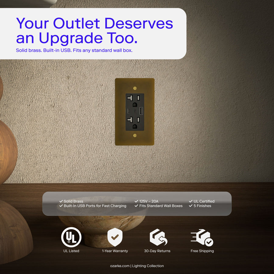 Brass Power Outlet