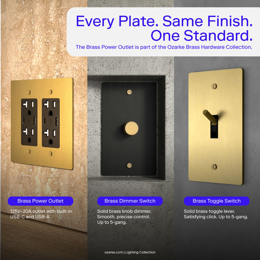 Brass Power Outlet