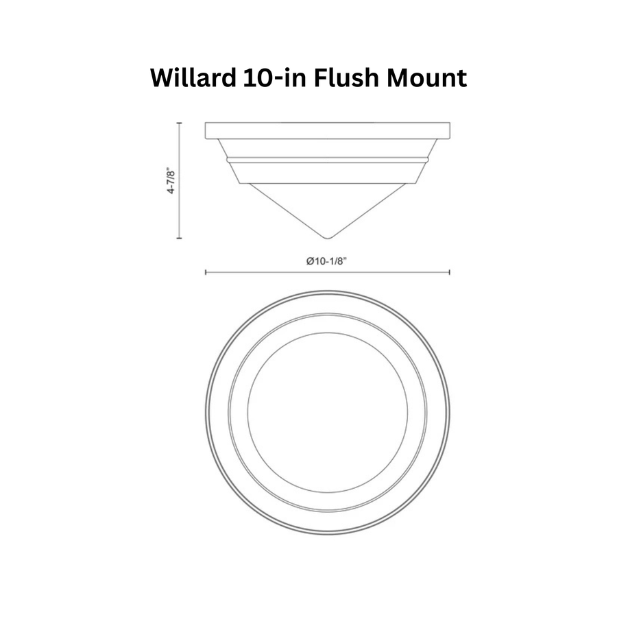 Willard 10-in Flush Mount