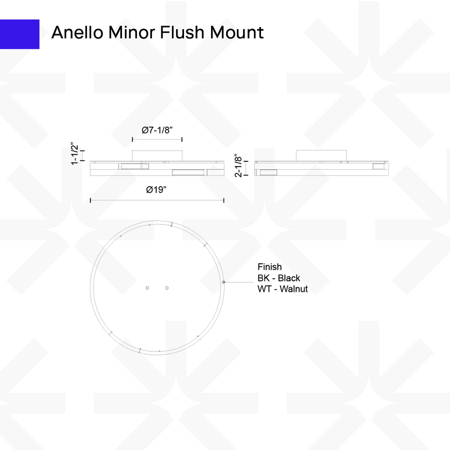 Anello Minor 19-in Flush Mount