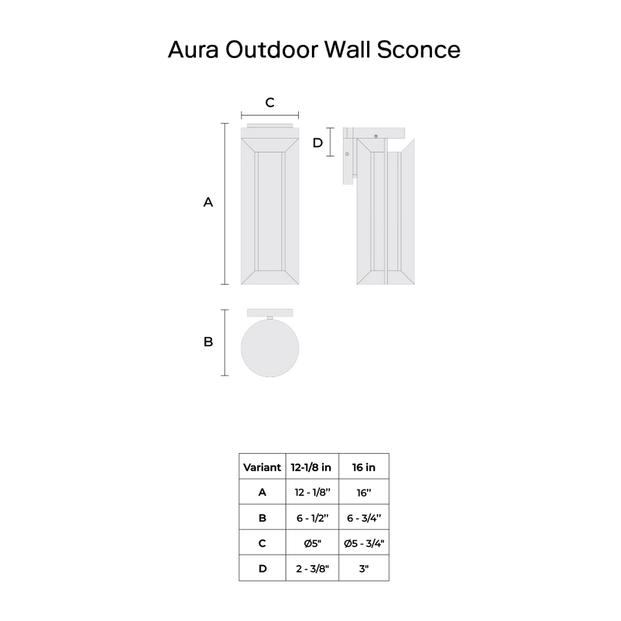 Aura Outdoor Wall Sconce